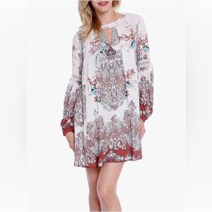 SKYLAR + JADE || Floral Bohemian Tunic Dress. Sz. L